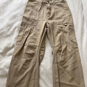 Tan balloon Cargo Pants